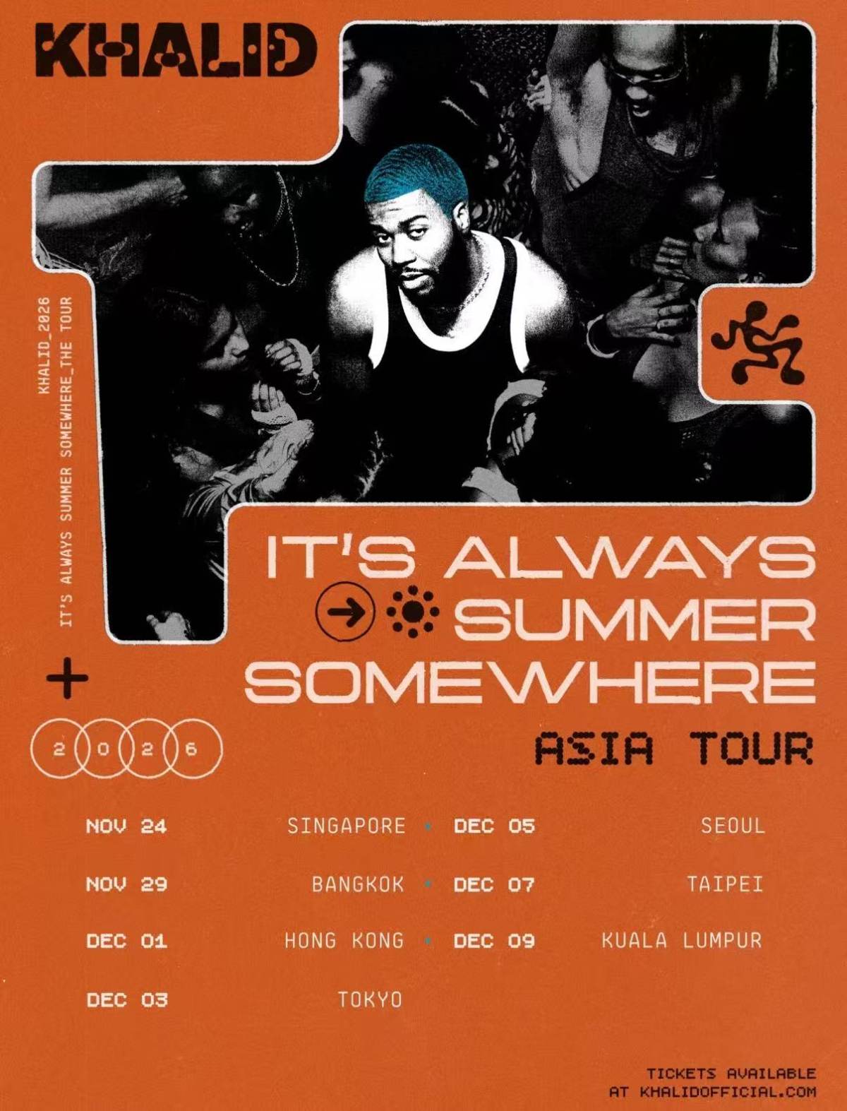 Khalid: It's Always Summer Somewhere Tour-吉隆坡站海报