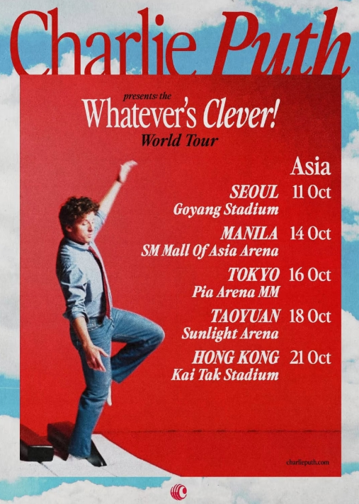 【香港】Charlie Puth - Whatever's Clever! 世界巡演