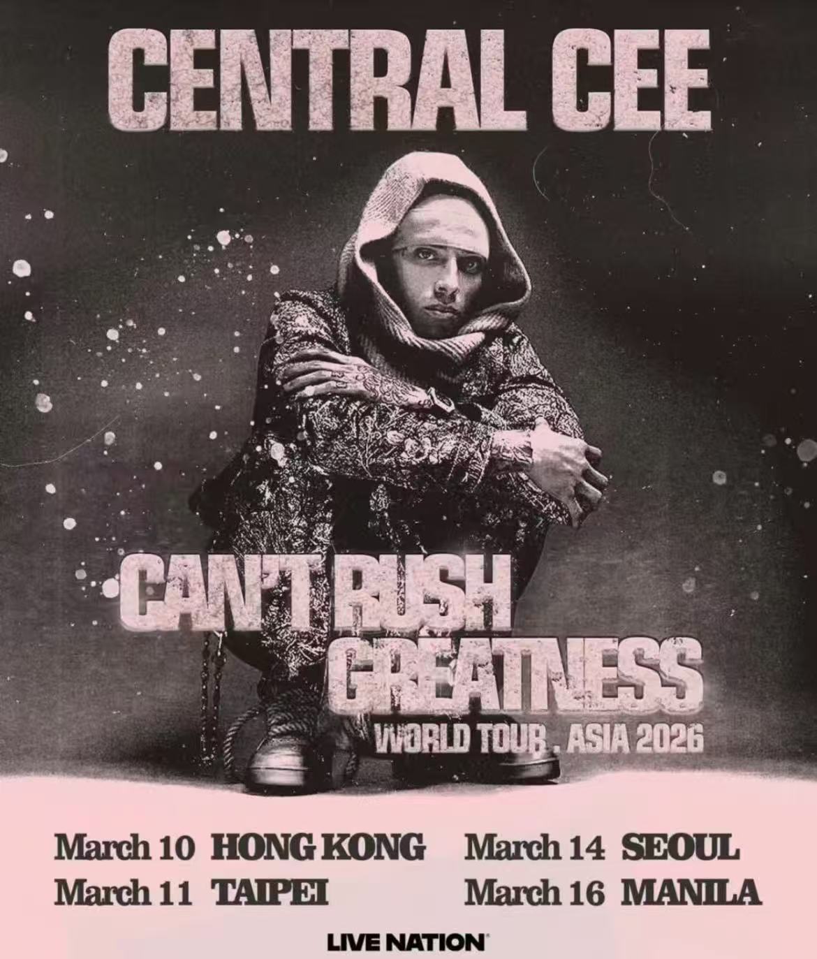 【中国台北站】Central Cee – CAN’T RUSH GREATNESS 2026亚洲巡演-台北站