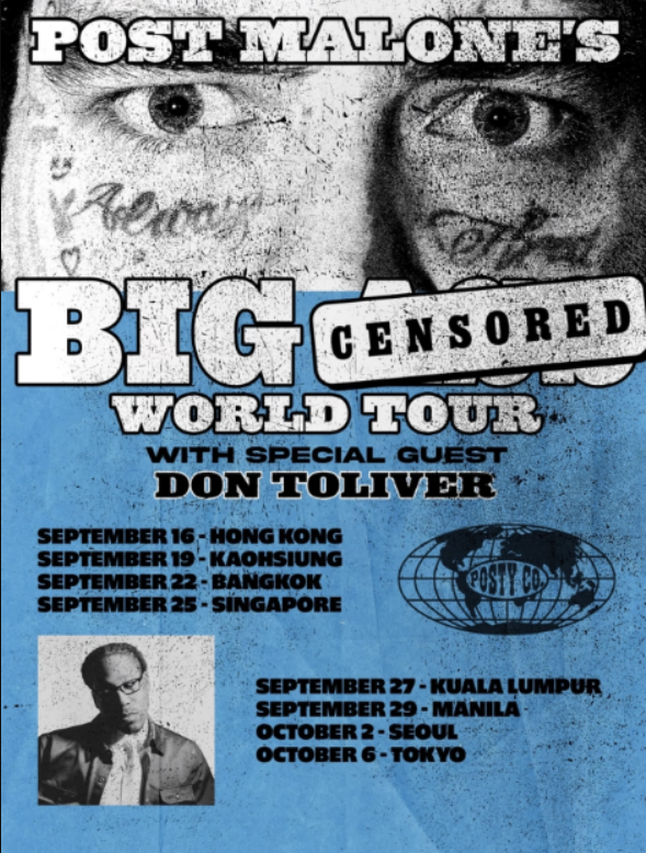 Post Malone Presents The BIG Stadium 世界巡回演唱会海报