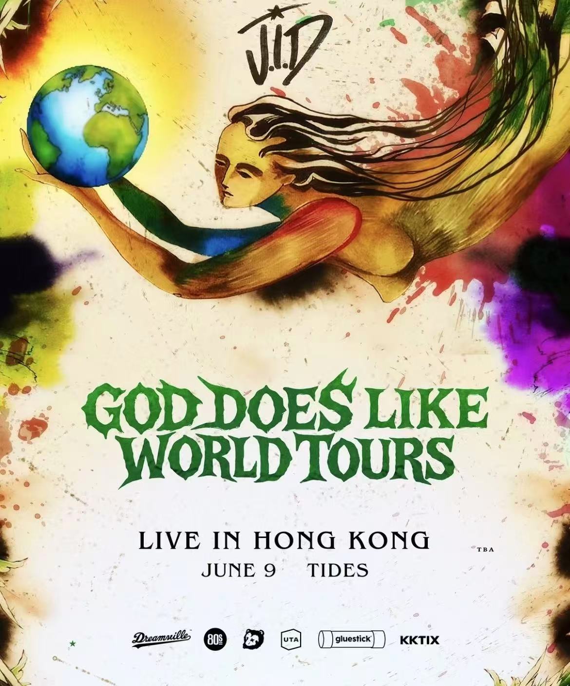 【中国香港站】JID “GOD DOES LIKE WORLD TOURS”巡演-香港站